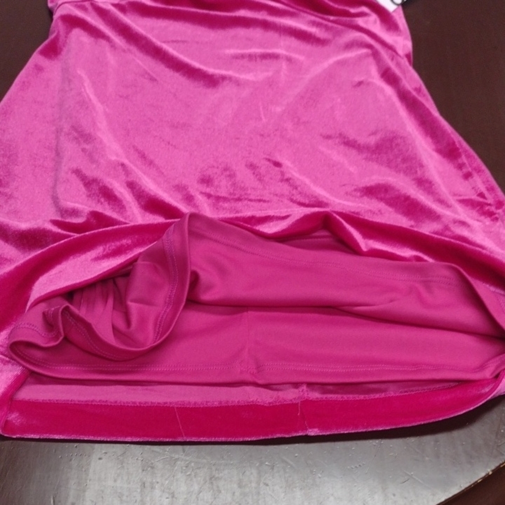 New SO Velvet Vibrant Strapless Mini Dress in Fuchsia Wedding Guest, Formal - Picture 15 of 16